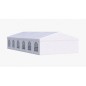 Cort evenimente, pavilion 12x6x3.7 m, PVC ignifugat, suprafata 72 mp, 12 ferestre, cadru otel galvanizat, alb