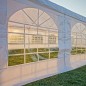 Perete cort, dimensiune 2x2.6 m, cu fereastra, ignifugat, 480 g/mp, PVC, alb Perete cort, dimensiune 2x2.6 m, cu fereastra, ignifugat, 480 g/mp, PVC, alb