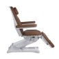 Scaun cosmetic cu telecomanda, reglare electrica si hidraulica, tapiterie piele ecologica, maxim 160 kg, maro
