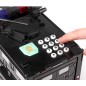 Pusculita electronica, masina de politie, cod PIN, amprenta, monede si bancnote, negru Pusculita electronica, masina de politie, cod PIN, amprenta, monede si bancnote, negru