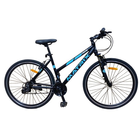 Bicicleta dama 700C hibrid, munte, oras, 21 viteze, V-Brake, cadru 17 inch aluminiu