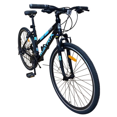 Bicicleta dama 700C hibrid, munte, oras, 21 viteze, V-Brake, cadru 17 inch aluminiu