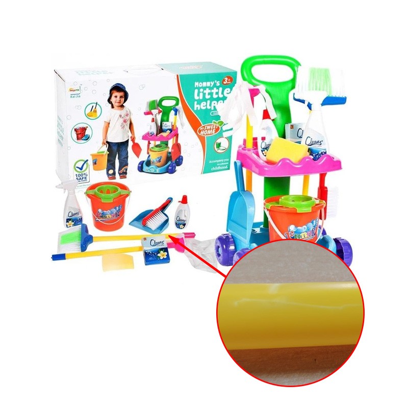 Set curatare pentru copii, 12 piese, plastic, multicolor, RESIGILAT Set curatare pentru copii, 12 piese, plastic, multicolor, RESIGILAT