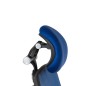 Scaun de birou, inaltime reglabila, pivotant, tetiera, latime 52 cm, albastru