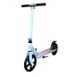 Trotineta pliabila pentru adulti, inaltime reglabila in 3 pozitii, baza non alunecare, cadru otel, maxim 100 kg, alba