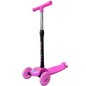 Trotineta copii, pliabila, 3 roti cu lumini multicolore LED, inaltime reglabila, roz, RESIGILAT