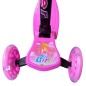 Trotineta copii, pliabila, 3 roti cu lumini multicolore LED, inaltime reglabila, roz, RESIGILAT