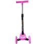 Trotineta copii, pliabila, 3 roti cu lumini multicolore LED, inaltime reglabila, roz, RESIGILAT