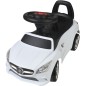 Masinuta 3 in 1 pentru copii, maner parental, volan cu claxon, sunete si melodii, maxim 25 kg, alb