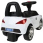 Masinuta 3 in 1 pentru copii, maner parental, volan cu claxon, sunete si melodii, maxim 25 kg, alb