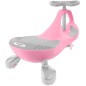 Masinuta fara pedale ride-on, gravitationala, roti luminoase, volan, suport picioare, roz
