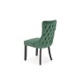 Scaun tapitat living/sufragerie, pietre decorative glamour, suporturi antiderapante, cadru lemn, stil modern, catifea, verde