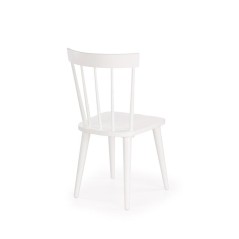 Scaun sufragerie Barkley, cadru lemn, stil scandinav, 45x85x50 cm, alb