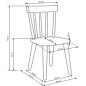 Scaun sufragerie Barkley, cadru lemn, stil scandinav, 45x85x50 cm, alb Scaun sufragerie Barkley, cadru lemn, stil scandinav, 45x85x50 cm, alb