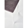 Scaun dining/bucatarie Halmar Barock, cadru lemn, sezut textil, stil clasic, 45x51x93x46cm, lemn, alb/gri