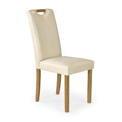 Scaun sufragerie Halmar Caro, cadru lemn, stil clasic, 42x58x96x45cm, lemn, crem
