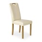 Scaun sufragerie Halmar Caro, cadru lemn, design clasic, tapiterie piele ecologica crem Scaun sufragerie Halmar Caro, cadru lemn, design clasic, tapiterie piele ecologica crem