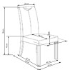 Scaun sufragerie Halmar Caro, cadru lemn, stil clasic, 42x58x96x45cm, lemn, crem