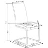 Scaun living/sufragerie Halmar K108, cadru metal, stil modern, 44x48x96cm, piele, alb