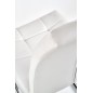 Scaun dining, cadru metal, finisaj cromat, suporturi antiderapante, stil modern, inaltime 103 cm, latime 42 cm, piele eco Scaun dining, cadru metal, finisaj cromat, suporturi antiderapante, stil modern, inaltime 103 cm, latime 42 cm, piele eco