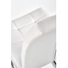 Scaun living/sufragerie Halmar K147, cadru metal, stil modern, 42x55x101cm, piele, alb