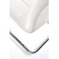 Scaun dining, cadru metal, finisaj cromat, suporturi antiderapante, stil modern, inaltime 103 cm, latime 42 cm, piele eco Scaun dining, cadru metal, finisaj cromat, suporturi antiderapante, stil modern, inaltime 103 cm, latime 42 cm, piele eco