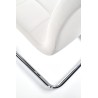 Scaun living/sufragerie Halmar K147, cadru metal, stil modern, 42x55x101cm, piele, alb