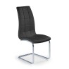 Scaun living/sufragerie Halmar K147, cadru metal,  stil modern, 42x55x101cm, piele, negru