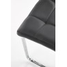 Scaun living/sufragerie Halmar K147, cadru metal,  stil modern, 42x55x101cm, piele, negru