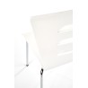Scaun living/sufragerie Halmar K155, cadru metal, stil scandinav, 43x47x85cm, lemn, alb