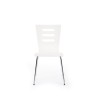 Scaun living/sufragerie Halmar K155, cadru metal, stil scandinav, 43x47x85cm, lemn, alb