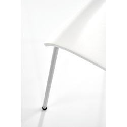 Scaun living/sufragerie Halmar K155, cadru metal,  stil scandinav, 43x47x85cm, lemn, alb