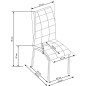 Scaun living modern, cadru metalic, tapiterie piele artificiala, maro/crem, 96x42x54 cm