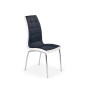 Scaun modern pentru living, metal si piele artificiala, inaltime 96 cm, negru, alb Scaun modern pentru living, metal si piele artificiala, inaltime 96 cm, negru, alb