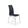 Scaun living/sufragerie Halmar K186, cadru metal, stil modern, 42x63x100cm, piele, negru/alb