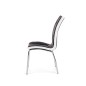 Scaun modern pentru living, metal si piele artificiala, inaltime 96 cm, negru, alb Scaun modern pentru living, metal si piele artificiala, inaltime 96 cm, negru, alb
