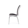 Scaun living/sufragerie Halmar K186, cadru metal, stil modern, 42x63x100cm, piele, negru/alb