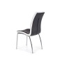 Scaun modern pentru living, metal si piele artificiala, inaltime 96 cm, negru, alb Scaun modern pentru living, metal si piele artificiala, inaltime 96 cm, negru, alb