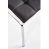 Scaun living/sufragerie Halmar K186, cadru metal, stil modern, 42x63x100cm, piele, negru/alb