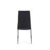 Scaun living/sufragerie Halmar K186, cadru metal, stil modern, 42x63x100cm, piele, negru/alb