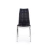 Scaun living/sufragerie Halmar K186, cadru metal, stil modern, 42x63x100cm, piele, negru/alb