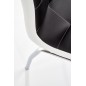 Scaun modern pentru living, metal si piele artificiala, inaltime 96 cm, negru, alb Scaun modern pentru living, metal si piele artificiala, inaltime 96 cm, negru, alb