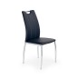 Scaun dining, cadru metal, suporturi antiderapante, stil modern, 46x56x97cm, piele eco, negru Scaun dining, cadru metal, suporturi antiderapante, stil modern, 46x56x97cm, piele eco, negru