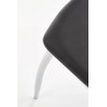 Scaun living/sufragerie Halmar K187, cadru metal, stil modern, 46x56x97cm, piele, negru