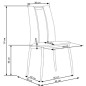 Scaun dining, cadru metal, suporturi antiderapante, stil modern, 46x56x97cm, piele eco, negru Scaun dining, cadru metal, suporturi antiderapante, stil modern, 46x56x97cm, piele eco, negru
