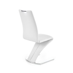 Scaun modern living si dining, tapiterie piele ecologica, cadru metalic, 45x63x101 cm