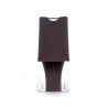 Scaun living/sufragerie Halmar K188, cadru metal, stil modern, 45x63x101cm, piele, maro