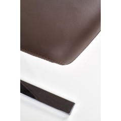 Scaun living/sufragerie Halmar K188, cadru metal, stil modern, 45x63x101cm, piele, maro