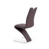 Scaun living/sufragerie Halmar K188, cadru metal, stil modern, 45x63x101cm, piele, maro