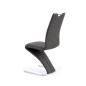Scaun modern pentru dining, cadru metal, 45x63x101cm, piele ecologica neagra Scaun modern pentru dining, cadru metal, 45x63x101cm, piele ecologica neagra